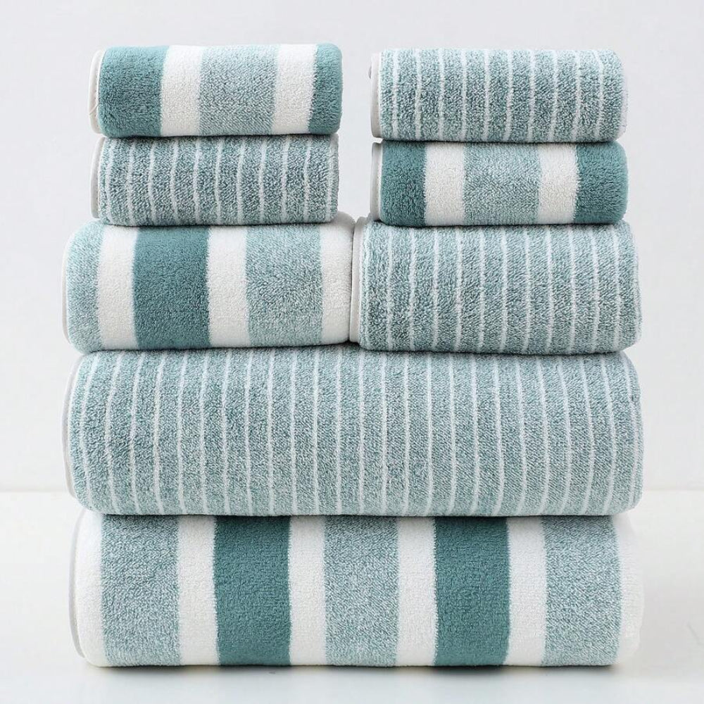 Luxuriöses 8-teiliges Handtuchset aus weichem Fleece