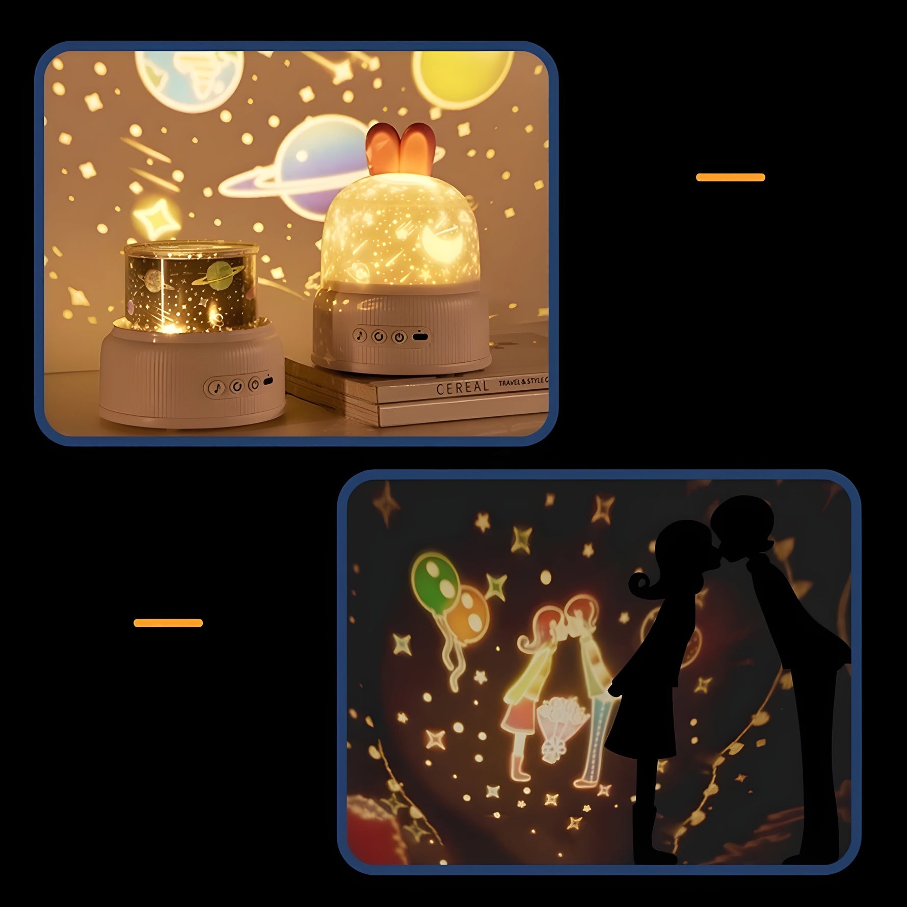 Niedliche Hasen-Projektor-Nachtlampe für Kinder – BunnyBeam Licht