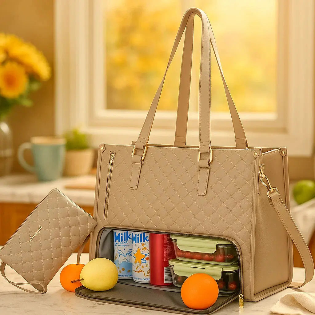 Komfortable 2-in-1 Tasche für Laptop und Mahlzeiten