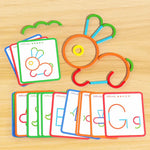 Creative Wooden Building Set with Activity Cards for Children