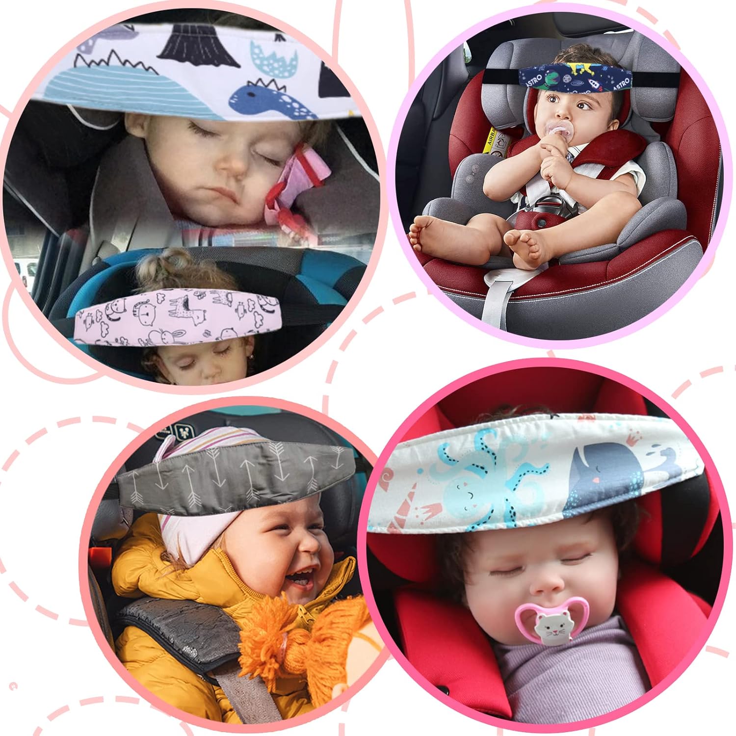 Child car seat headrest for optimal support