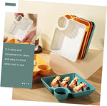 Practical serving platter with integrated dip section