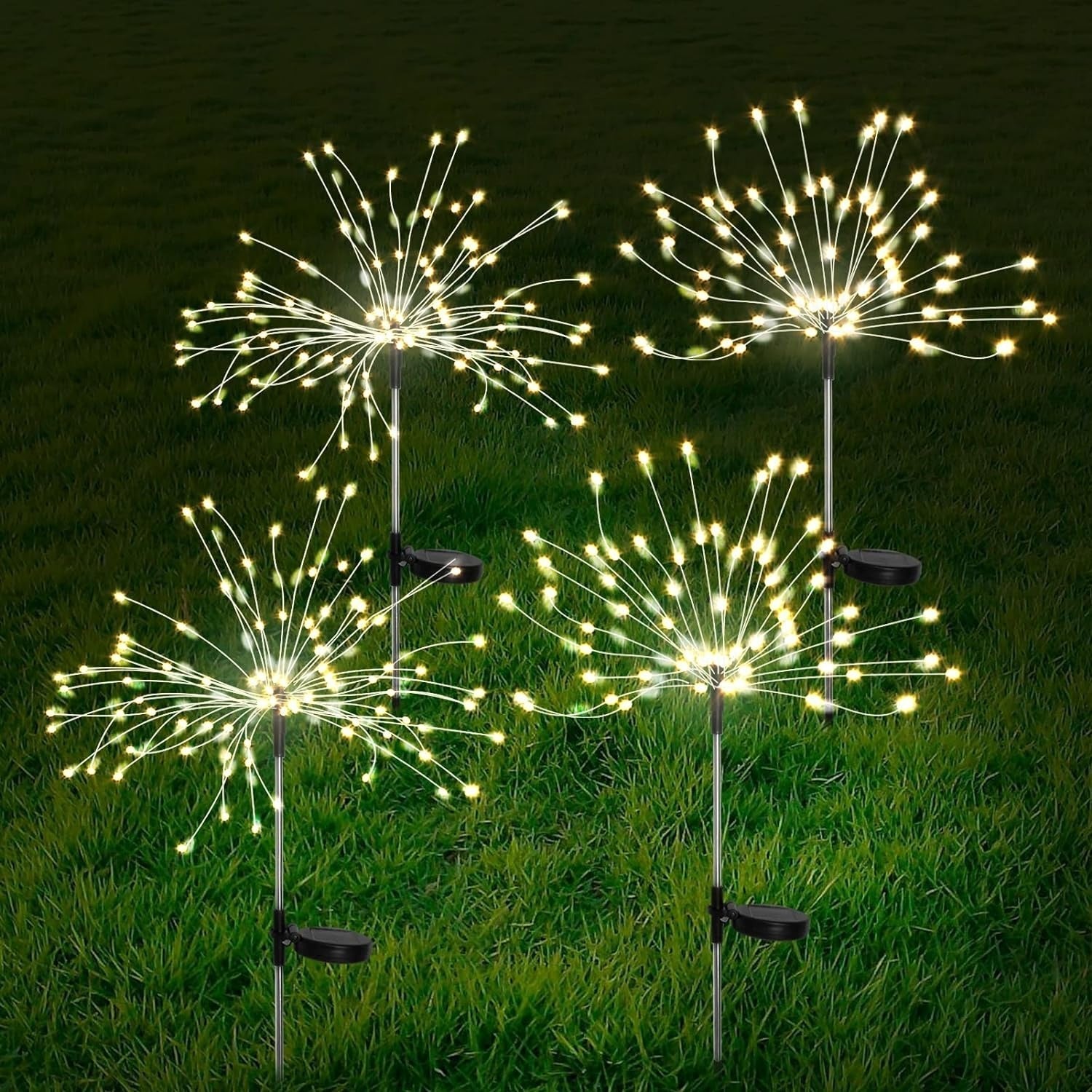 4er Set Solarlichter für Garten – Wetterfeste LED Deko mit Solarbetrieb