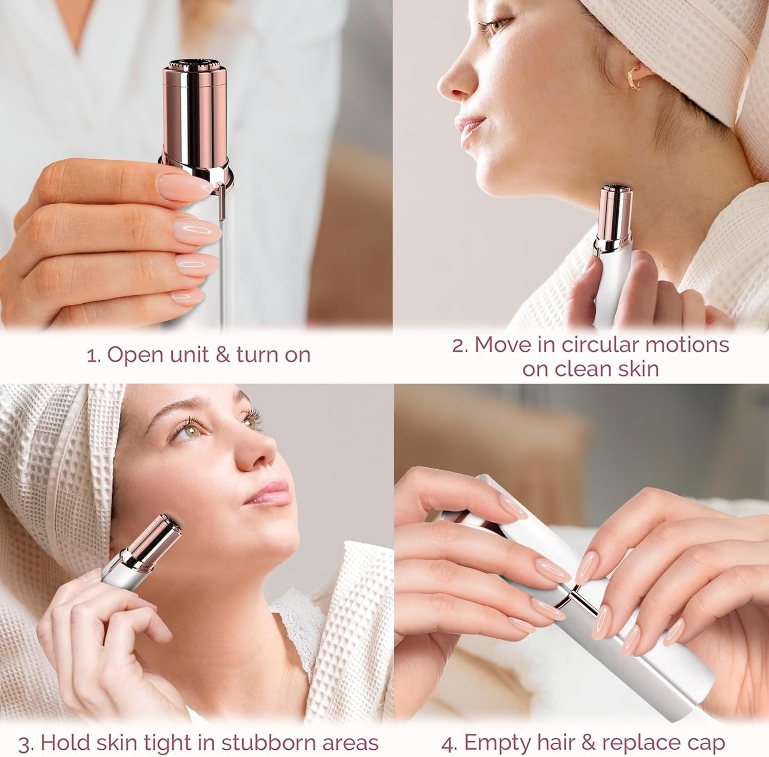 Elegant Facial Shaver – Painless and Precise for Face and Chin