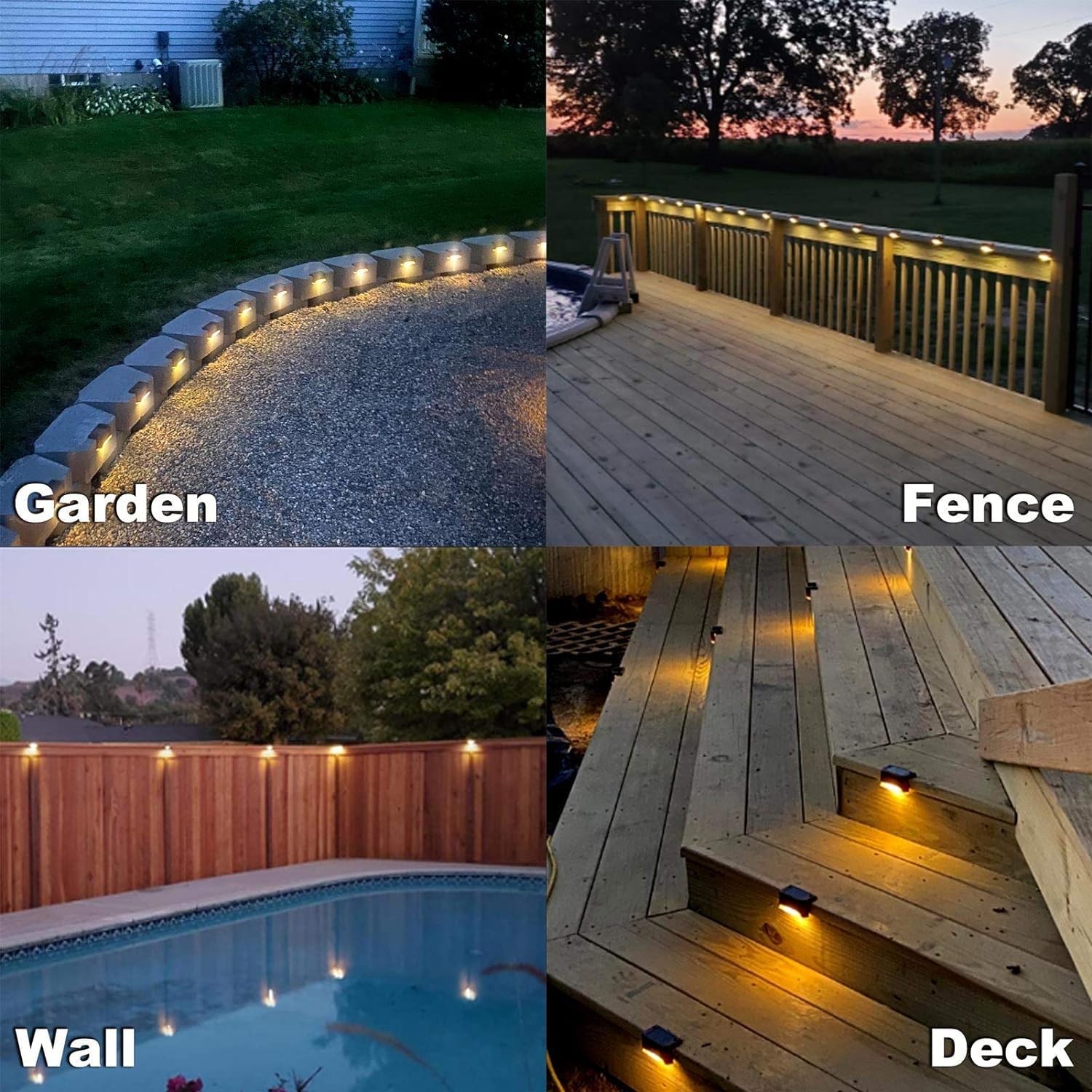 Solar-Powered Outdoor Lights with Motion Sensor – Set of 4