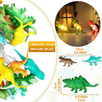 DinoLichter | LED-Dinosaurier-Lichterkette für Kinder | Warmweiß | 1,5 m / 3 m Batteriebetrieben