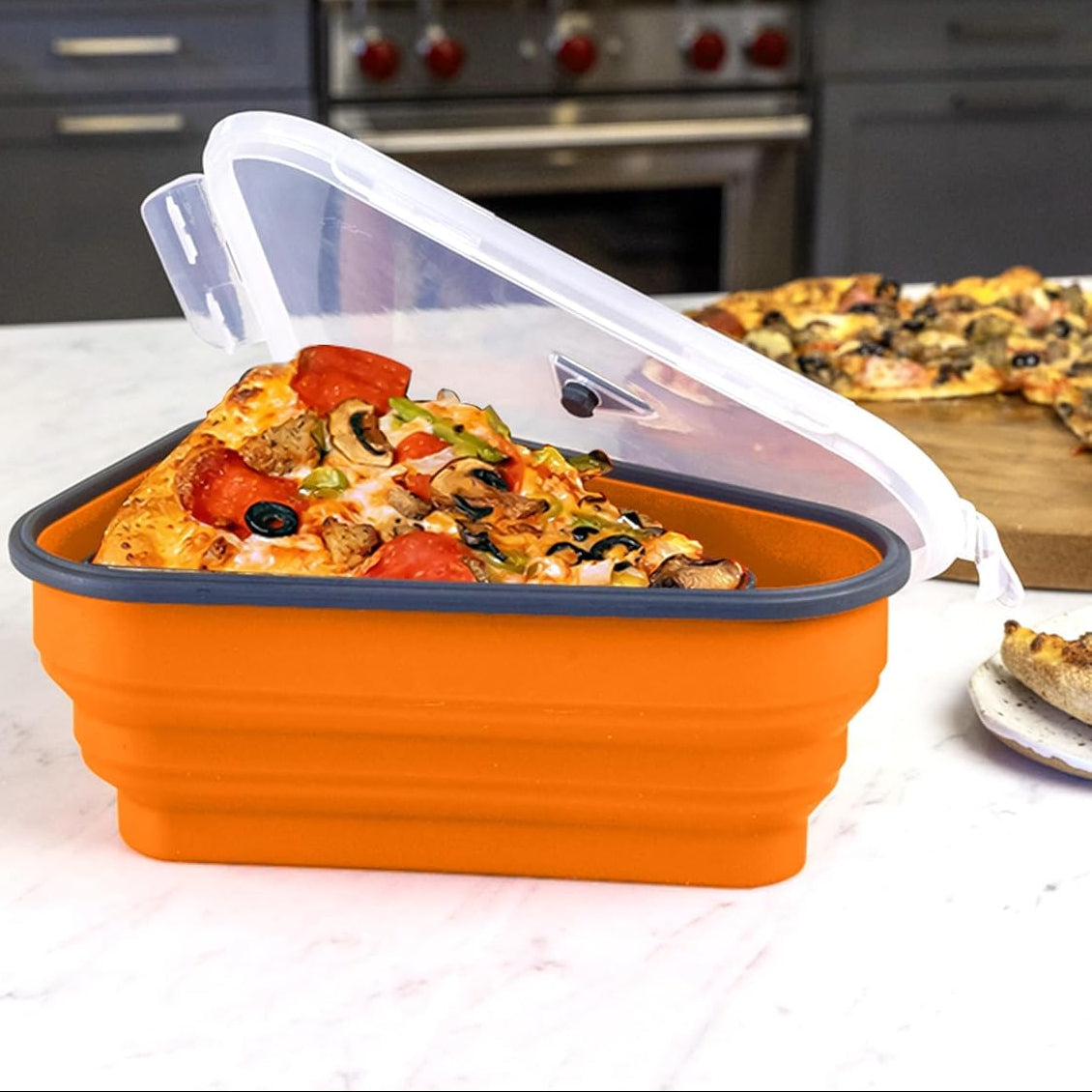 Smart Silicone Pizza Box for easy storage