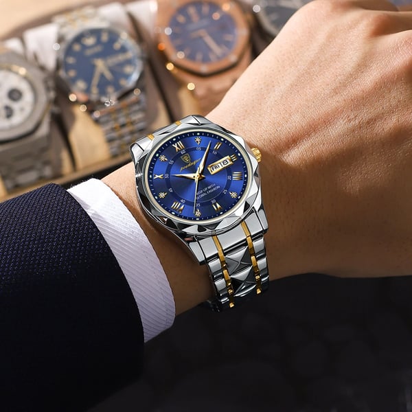 Elegante wasserdichte Herrenarmbanduhr mit Luminous-Funktion