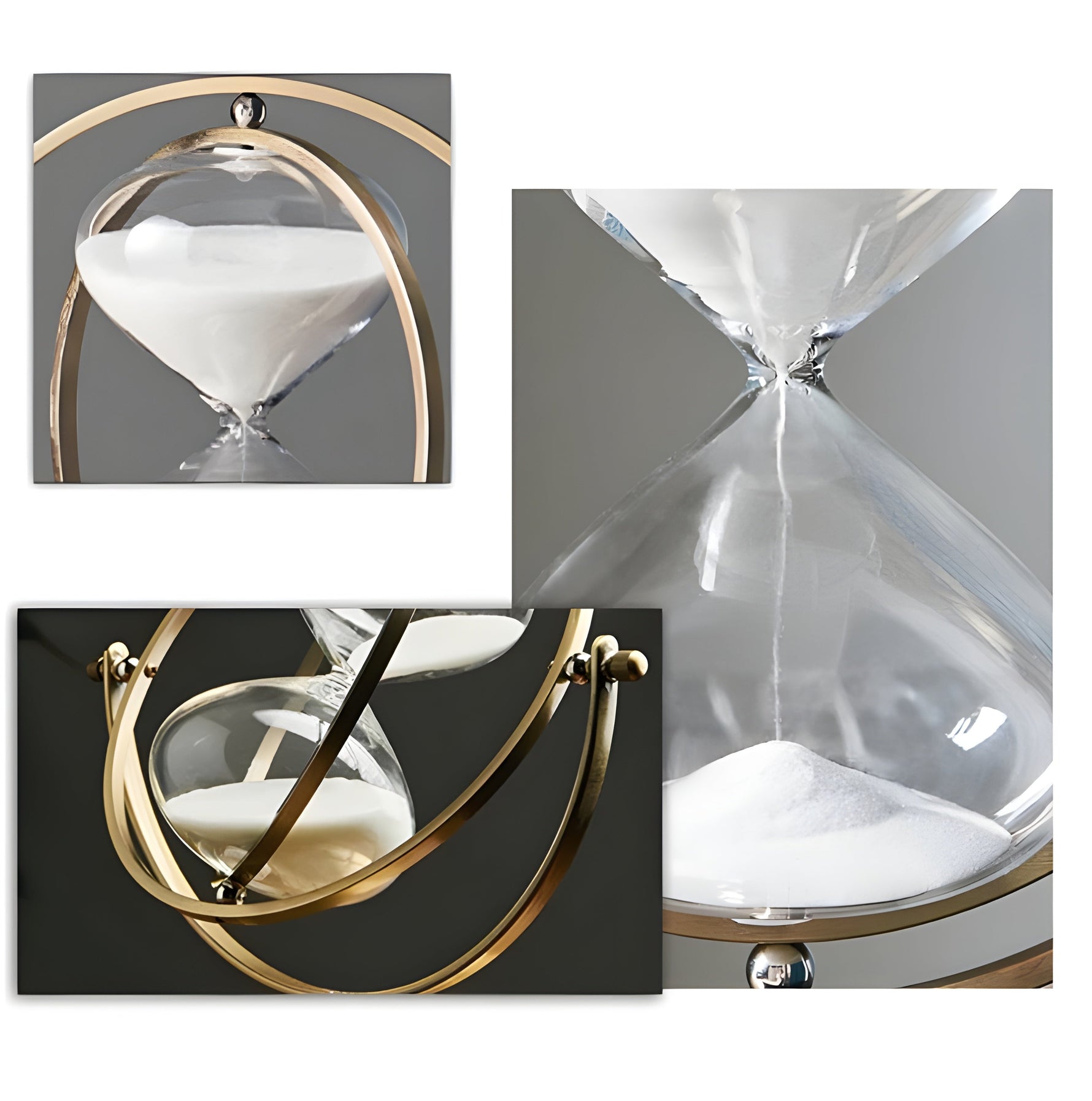 Elegant Hourglass with Gold Frame – Timeless Design for Your Home