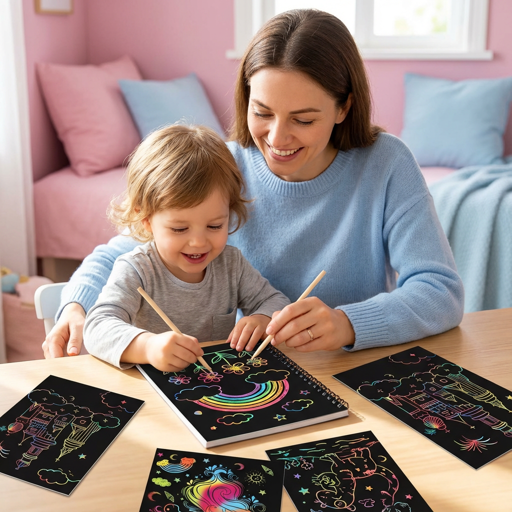 Rainbow Scratch Paper for Creative Artworks