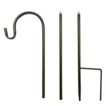 Eleganter Gartenhaken aus robustem Metall | 76 cm | Schwarz