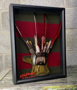 Horrifying Freddy Krueger Glove and Jumper in a Shadow Box