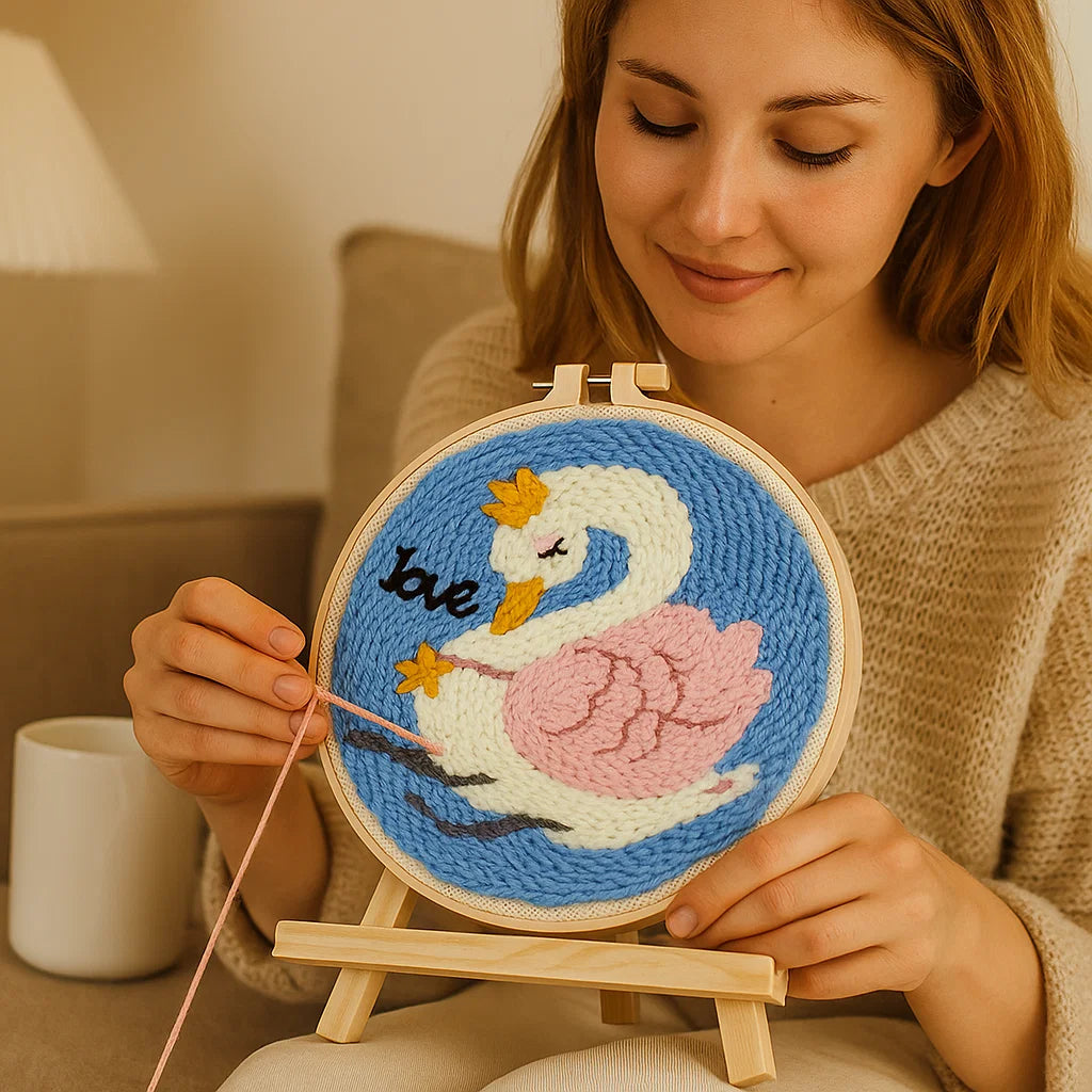 Beruhigendes Stickset für kreative Auszeit