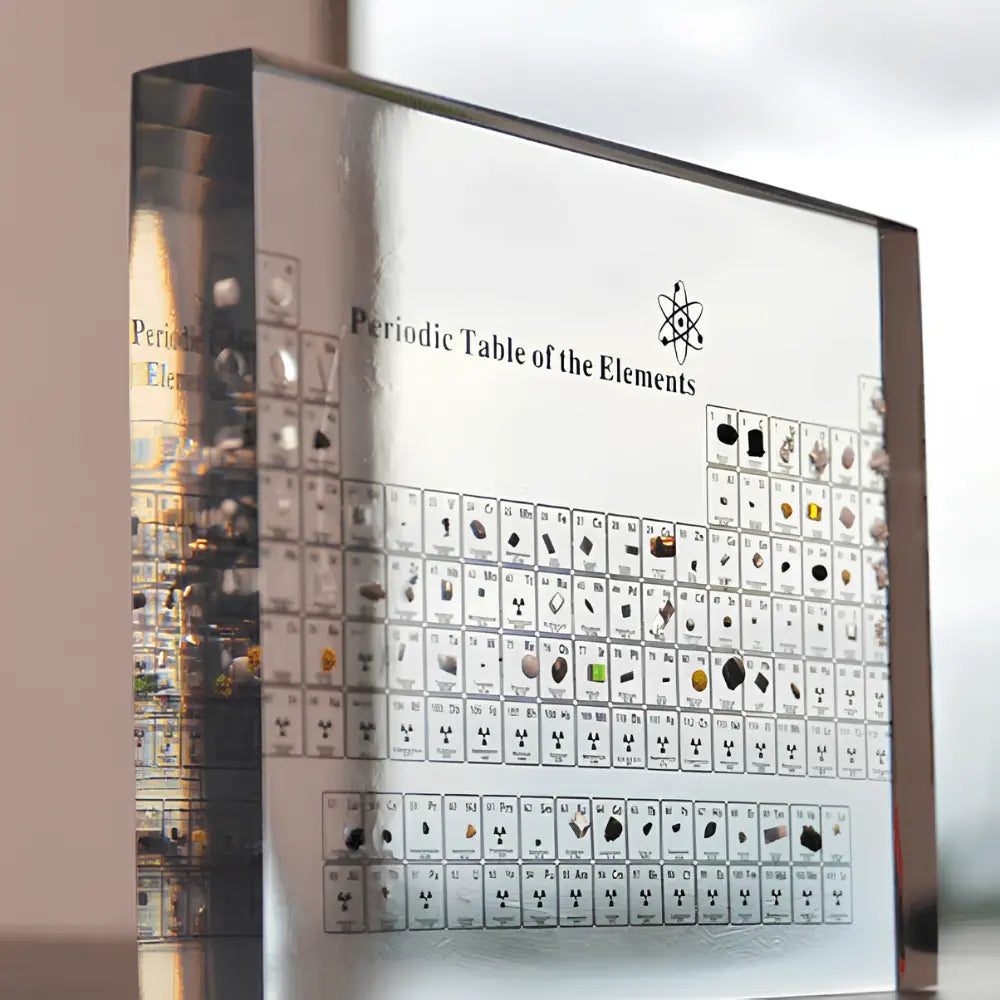 Elegante Tischdekoration aus Acryl mit Echtem Periodensystem