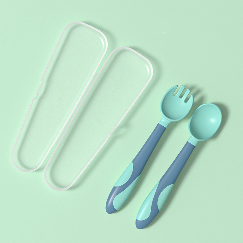 Ergonomic Baby Cutlery Set with Non-Slip Spoon and Fork for Children