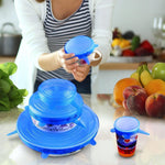 6-piece silicone lid set