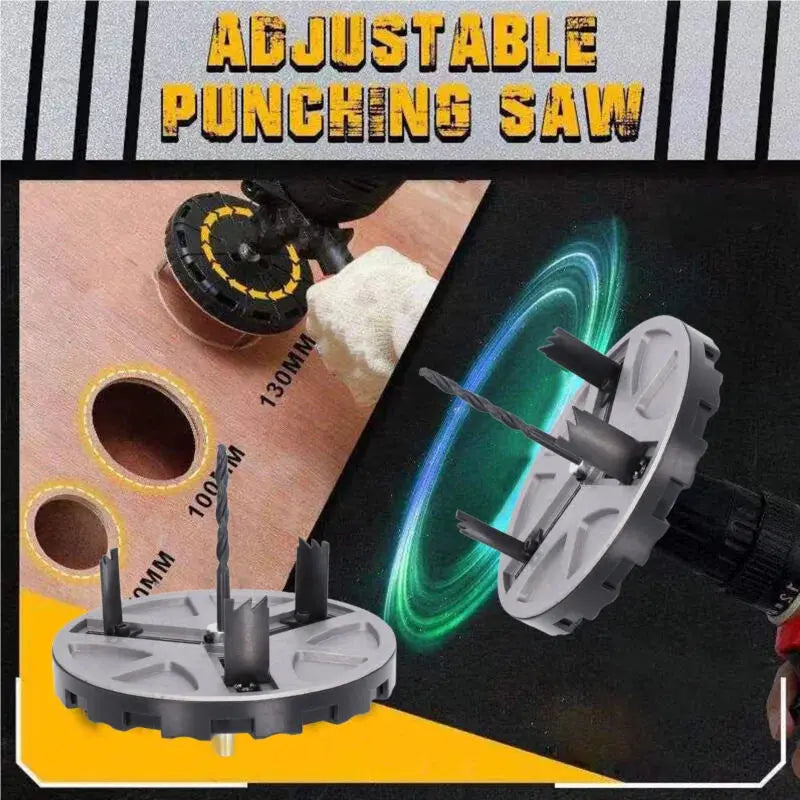 Adjustable Hole Saw for Drills – Clean Holes from 45 to 130 mm