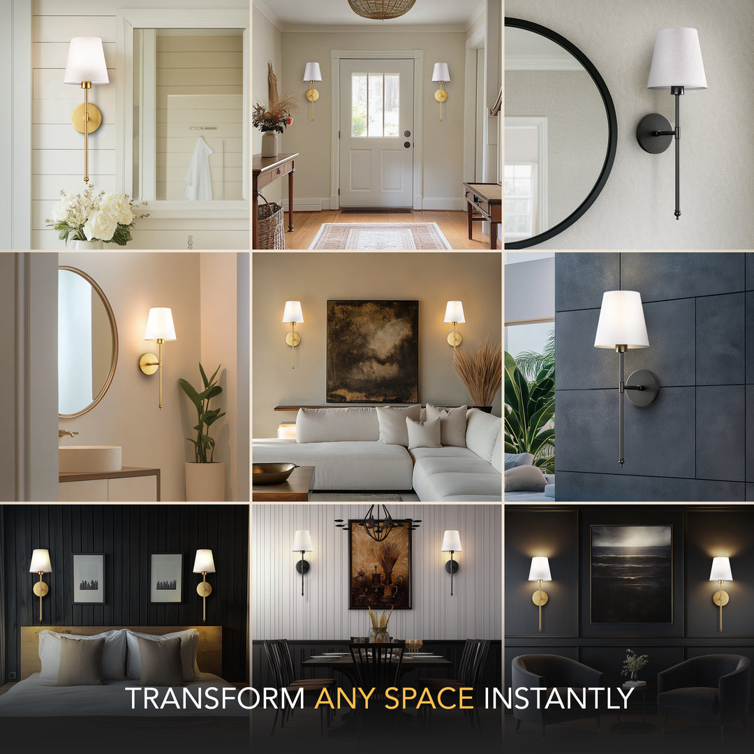 Cordless Wall Lamp with Remote Control – No Drilling Required