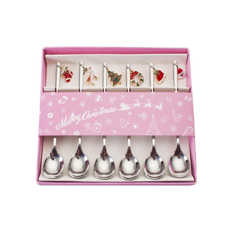 Metal Spoon Gift Set for Home Christmas Decorations
