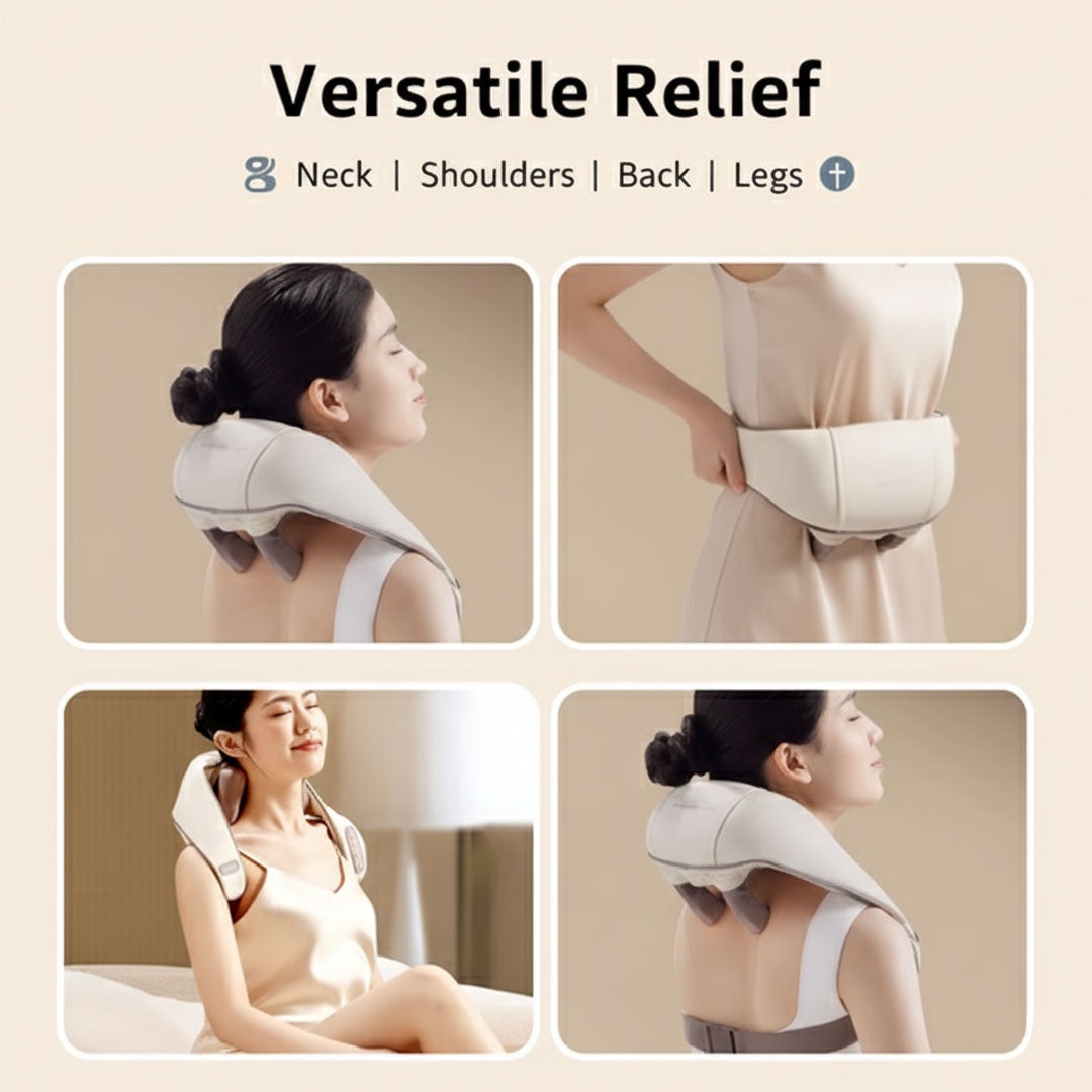 Ergonomic Neck and Shoulder Massager with Heat Function
