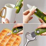 Vielseitige 3-in-1 Reinigungsbürste für Flaschen und Becher