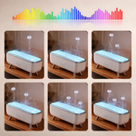 Aromatic diffuser with Medusa-like mist effect and LED lighting