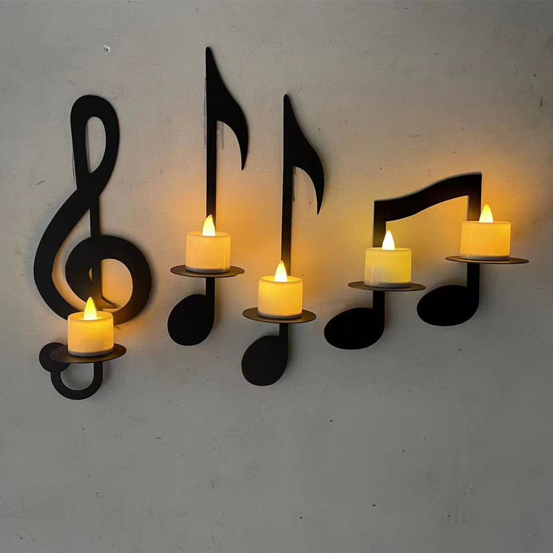 Wandlampe mit schwarzer Musiknote