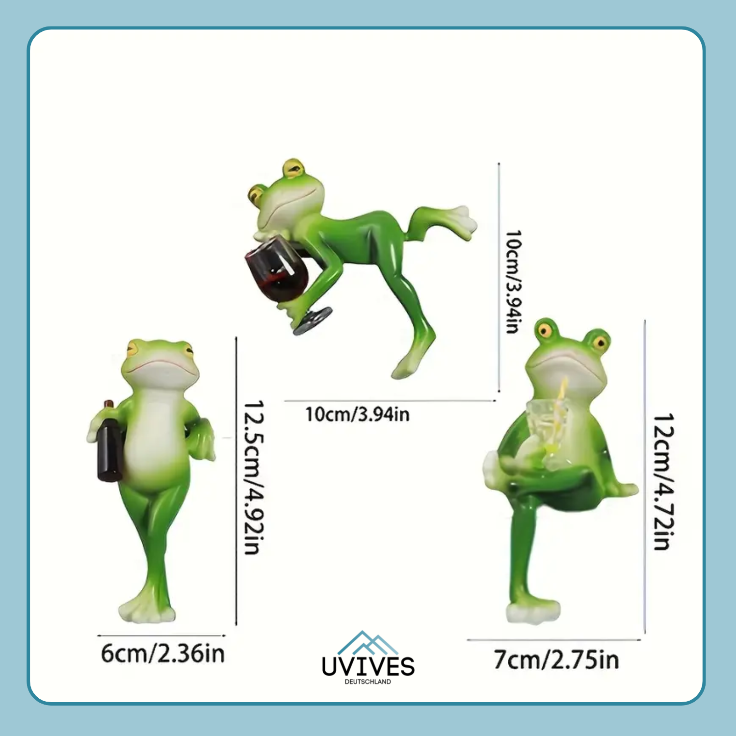 Playful frog figure for flower pots and garden