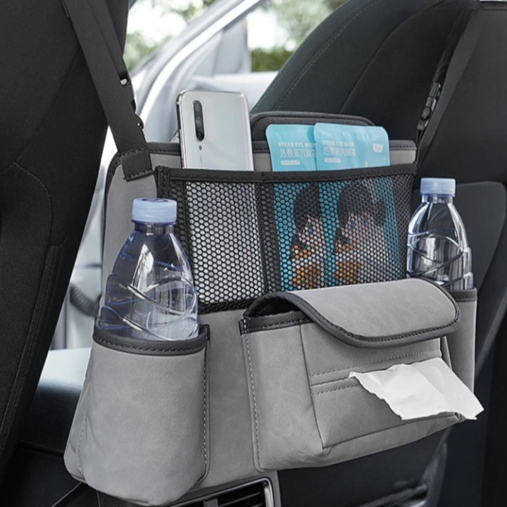 Practical car organizer for tidiness between the seats