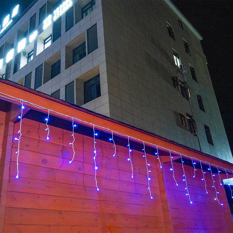 Frostlichter 50m LED Icicle Fairy Lights | IP44 Weatherproof | 36V Low Voltage | Over 500 LEDs | Beautiful Waterfall Effect | Warm White