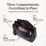 Comfortable faux leather shoulder bag – 3 compartments