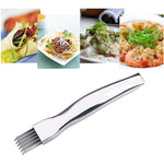 Practical stainless steel knife for shredding spring onions