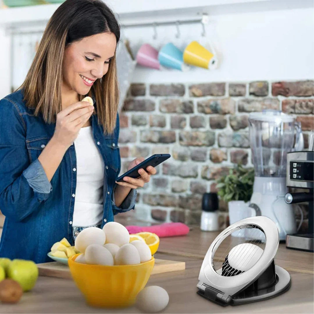 Egg Slicer by ChefMaster - 3-in-1 for Effortless Slicing!