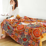 Refreshing Boho Reversible Blanket made from 100% Cotton