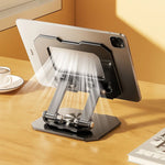 Adjustable Tablet Stand – Ergonomic Comfort – Foldable, Non-Slip Design – Perfect for Work, Study, Travel, and Video Calls