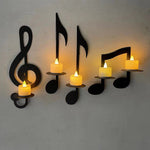 Wandlicht mit schwarzer Musiknote