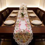 Spring Magic Table Runner for Easter | Chicks & Tulips Design | 177 x 38 cm