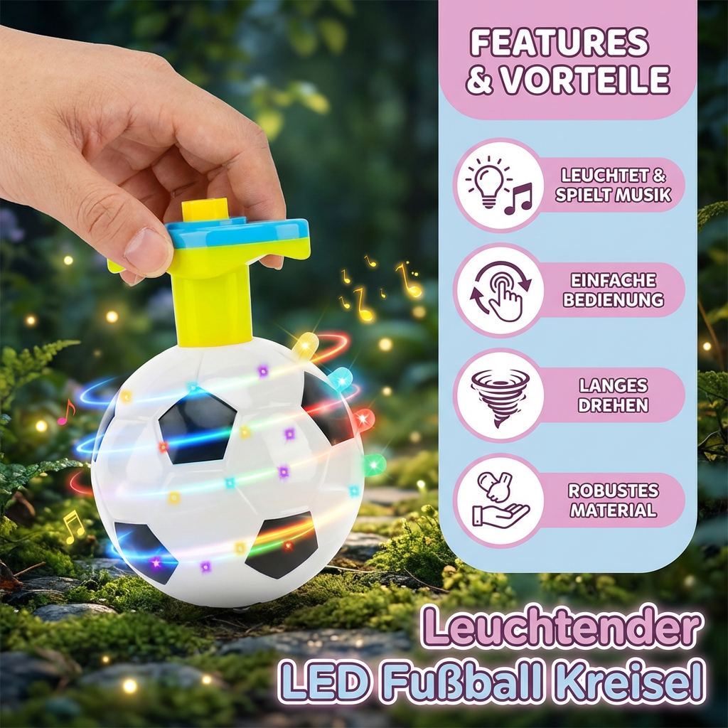 LED Football Spinning Top with Light Effect