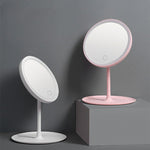 Elegant LED Cosmetic Mirror with Smart-Touch Function