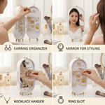 Eleganter Schmuck Organizer | Stilvolle Aufbewahrung mit Spiegel
