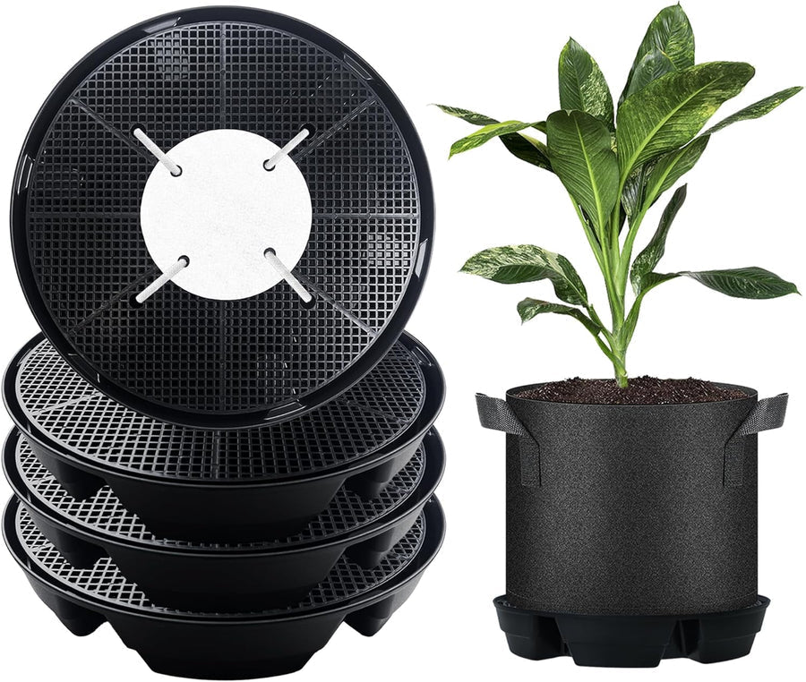 Selbstbewässernde Pflanzenuntersetzer mit 2,8 L Wasserreservoir | 4er-Pack