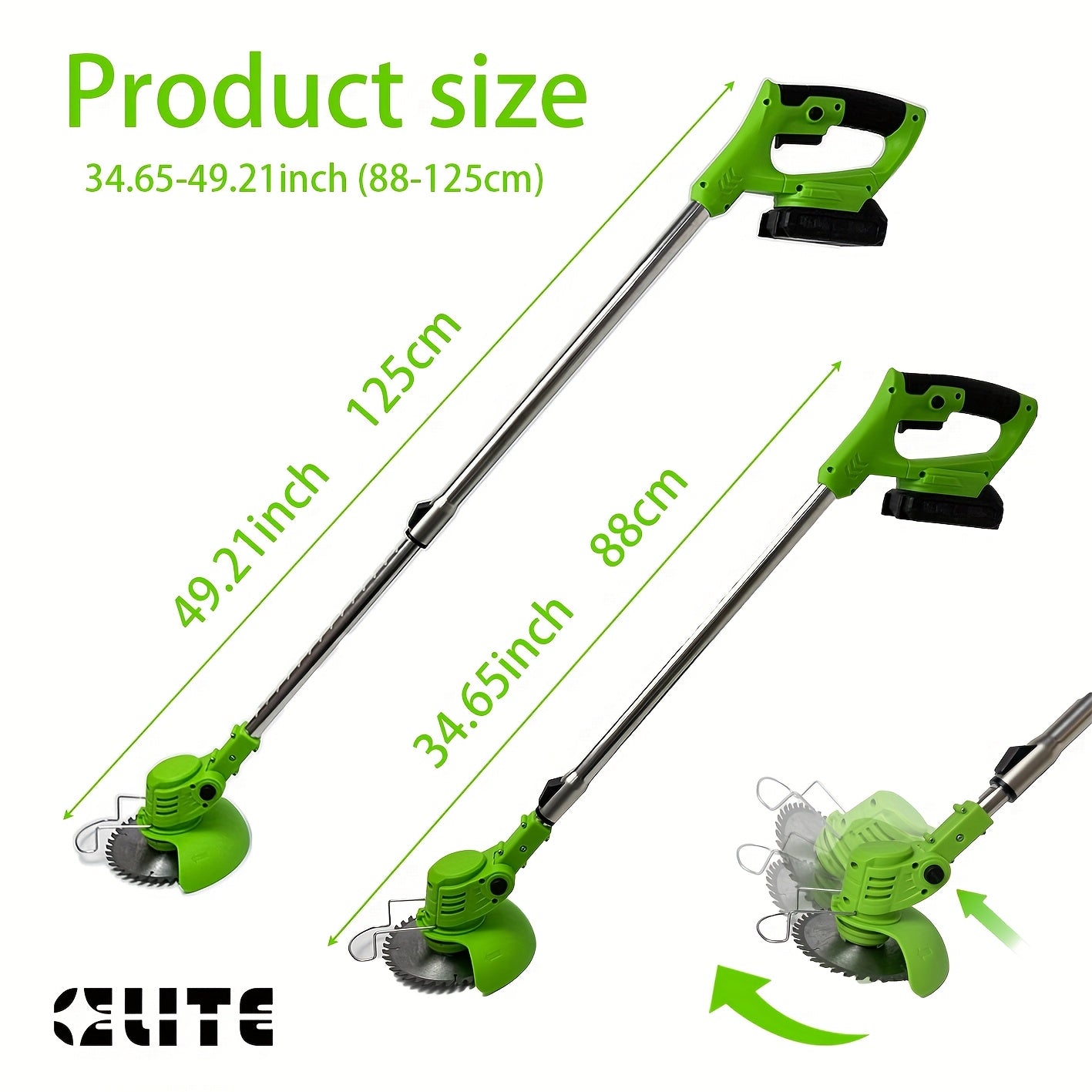 GrünPro Akku Garten-Trimmer | Kabellose Flexibilität | Mit Vielseitigen Klingen