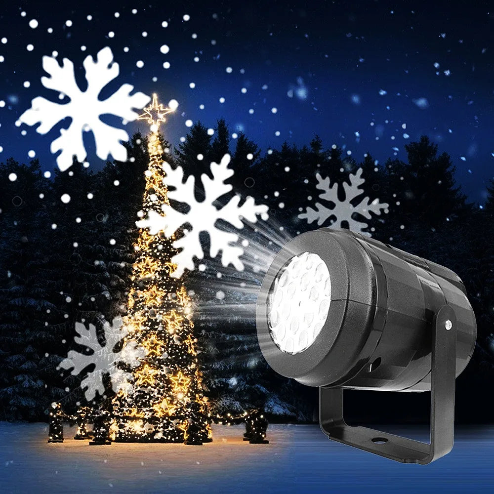 Schneeflocken-Zauber LED-Projektor | USB & Wetterfest