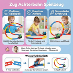 Toy roller coaster with train