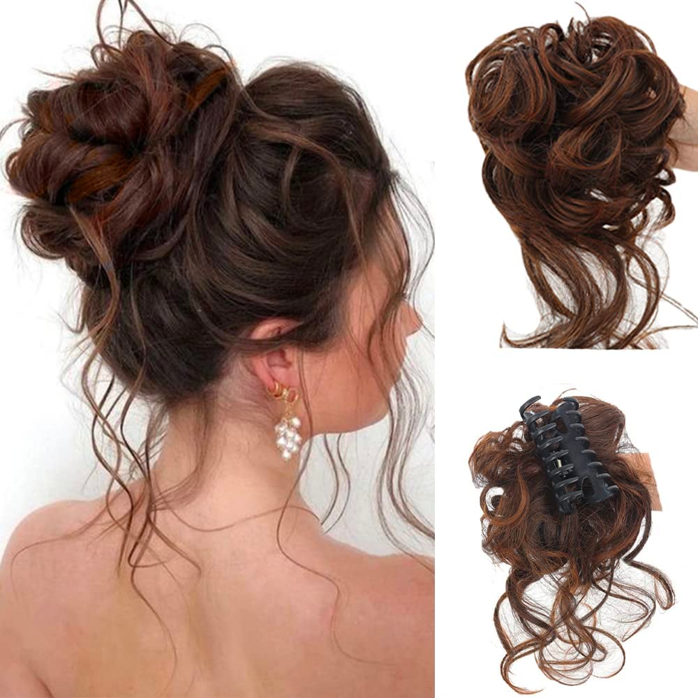 Hair clips for curly bun hairstyles
