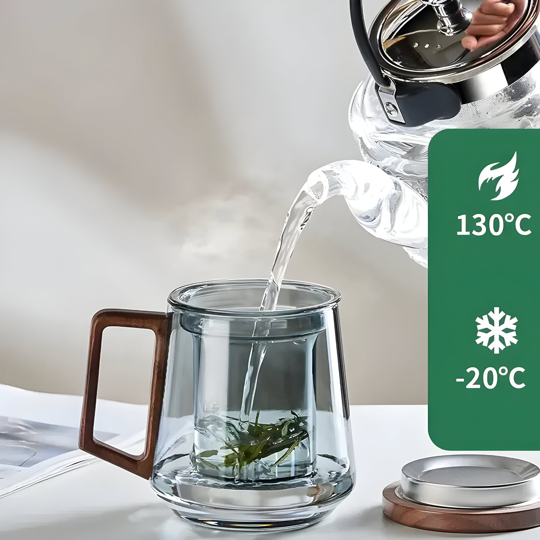 Hitzebeständige Teetasse aus Glas – ArtisanBrew Becher