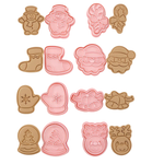 8-teiliges Set Ausstechformen für Kekse mit 3D-Cartoon-Motiven