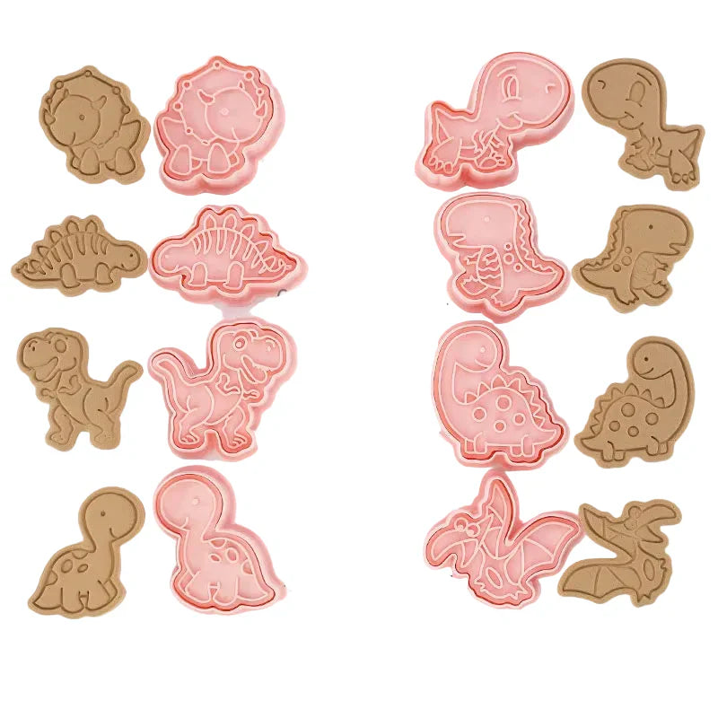 8-teiliges Set für kreative Keksformen im 3D-Design