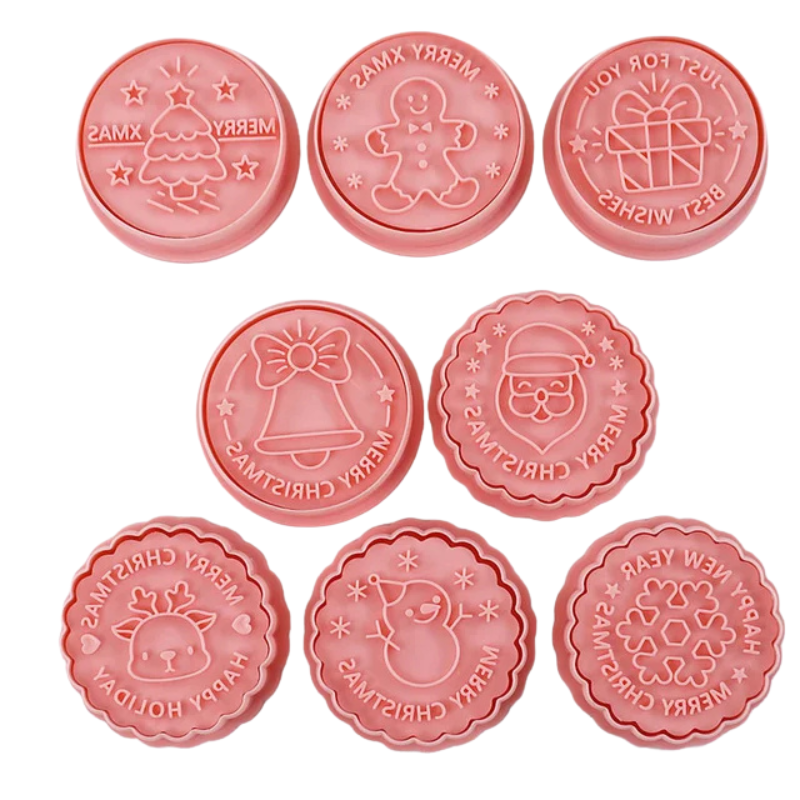 8-teiliges Set Ausstechformen für Kekse mit 3D-Cartoon-Motiven