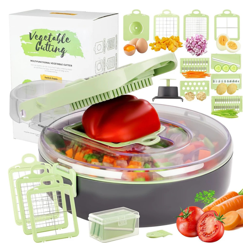 Multifunktionaler Küchenslicer 9-in-1 mit Aufbewahrungsbehälter